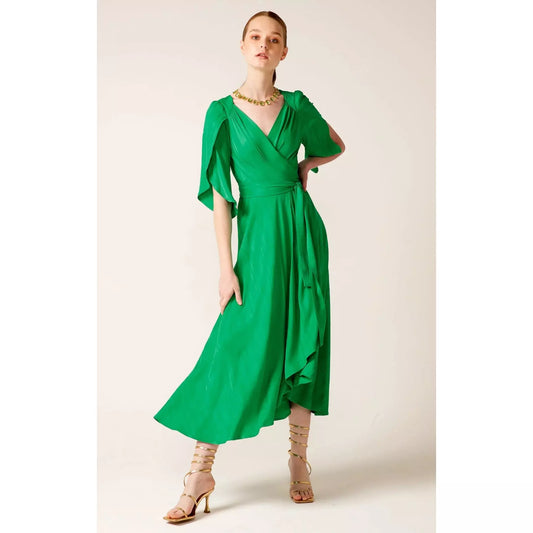 Sacha Drake Hanworth House Wrap Dress Apple Green