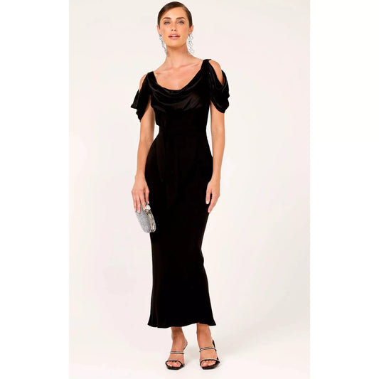 Sacha Drake Windsor Midi Dress Black