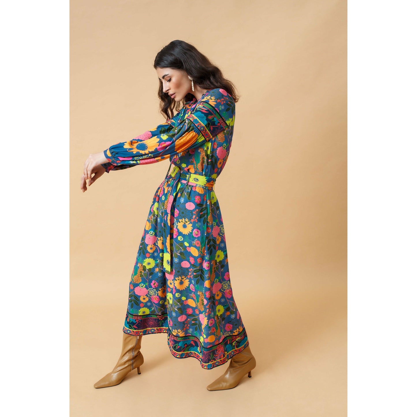 Emily Lovelock Blue Print Dress