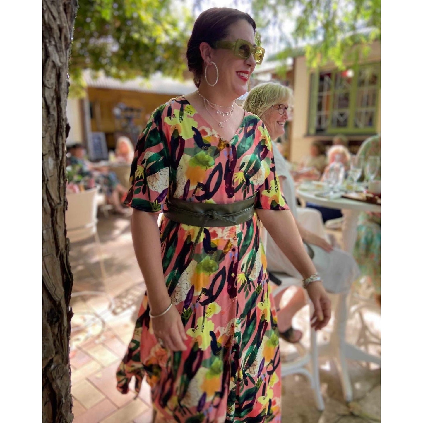 POM Flower Play Cantaloupe Dress