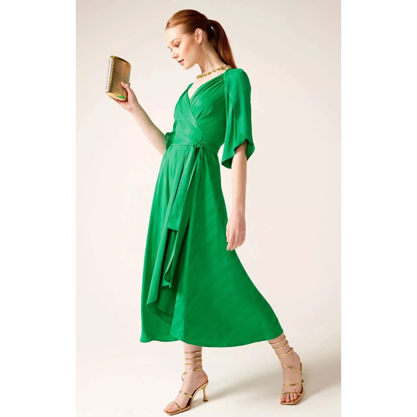 Sacha Drake Hanworth House Wrap Dress Apple Green