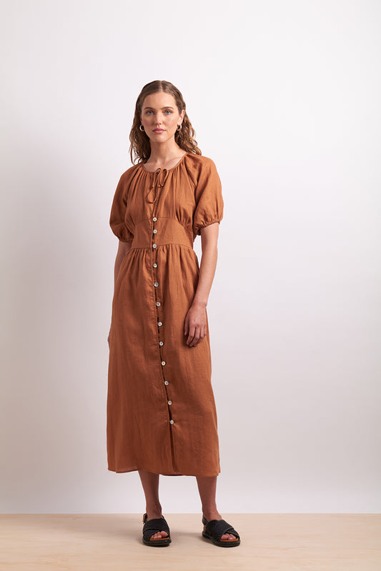 Neris the storybook dress Cinnamon