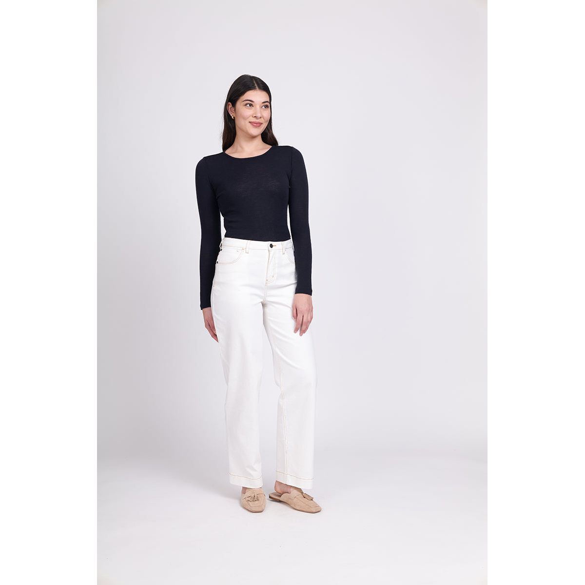 Foil Fine Merino Crew Neck (Navy or Plum)