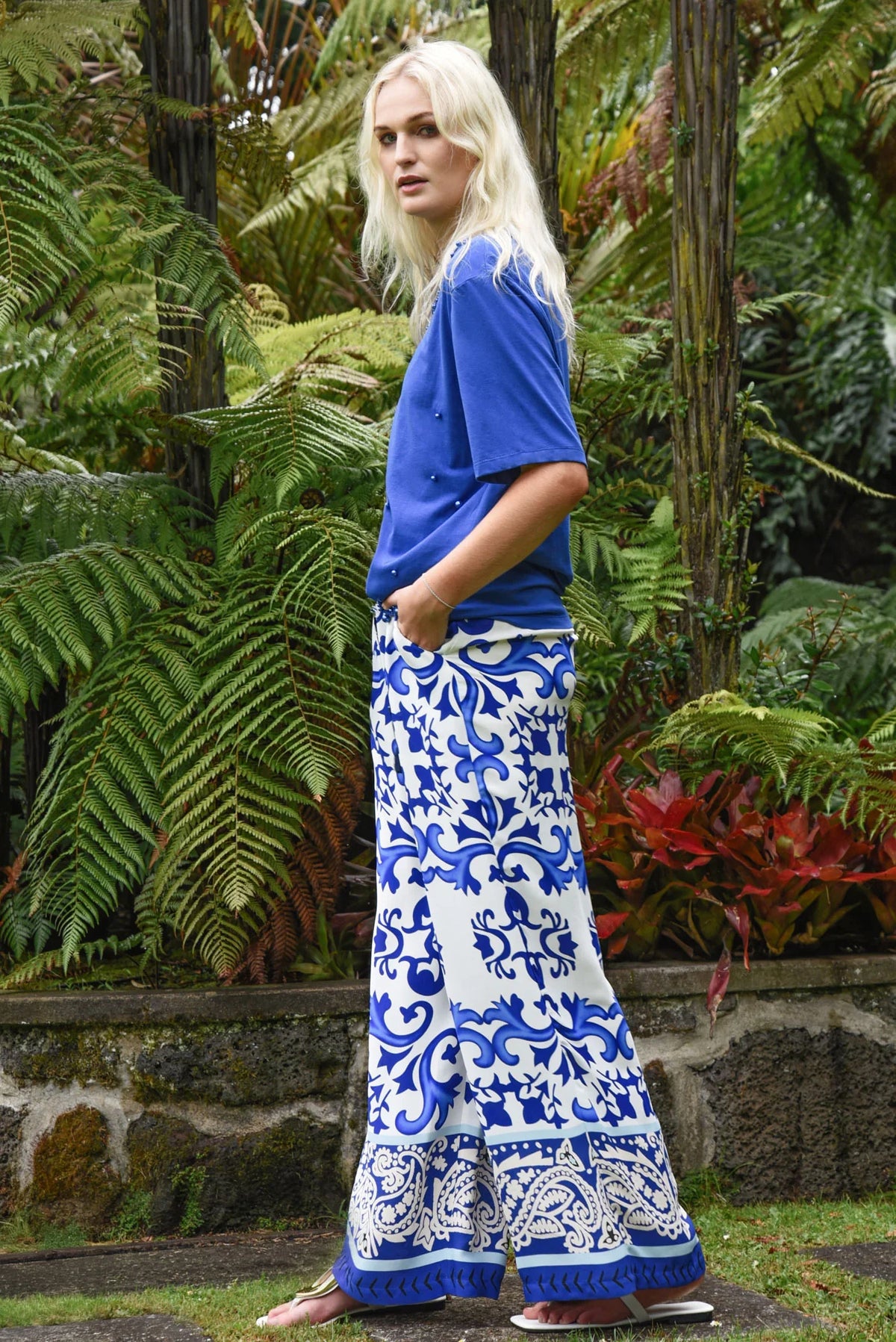 Curate Take Your Lead Pant Blue Tile