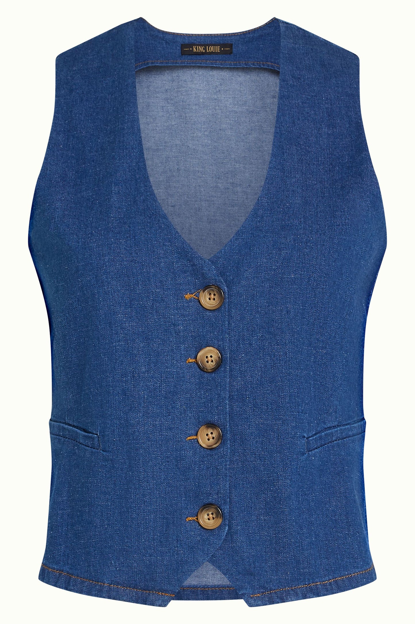 King Louie Bianca Gilet Chambray
