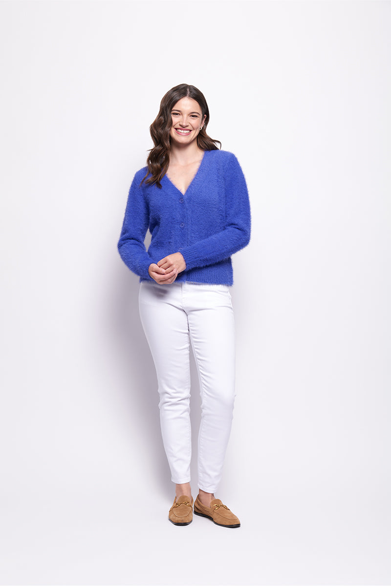 Foil Top Bird Cardigan (Pearl or Saphire)