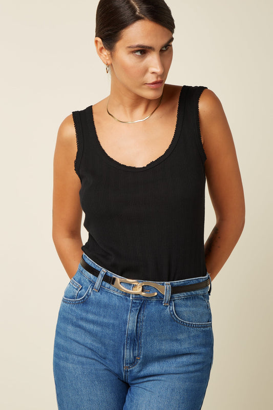 King Louie Fancy Belt - Black /Tree Green 95cms Adjustable