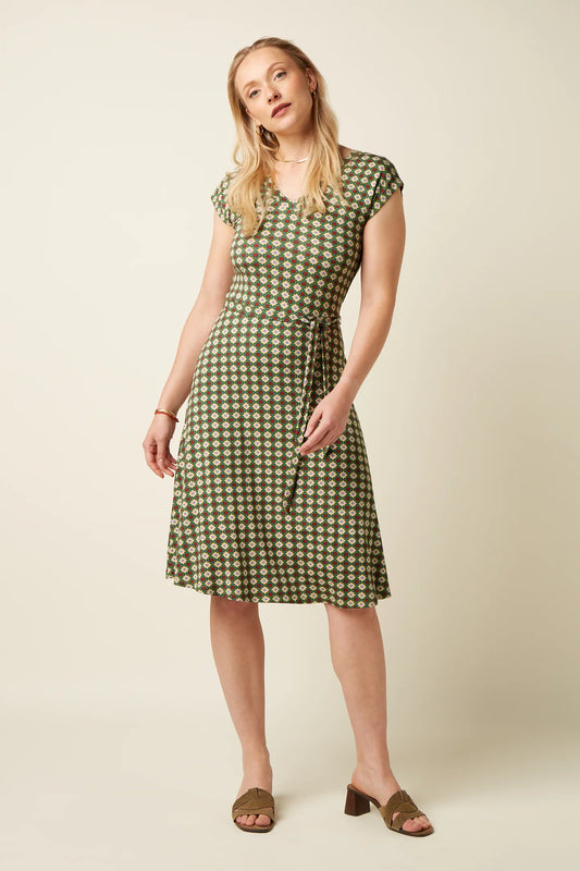 King Louie Double V Dress- Jade/Ponderosa Green