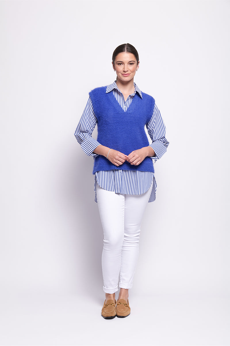 Foil Top Bird Vest (Pearl or Sapphire)