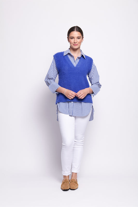 Foil Top Bird Vest (Pearl or Sapphire)