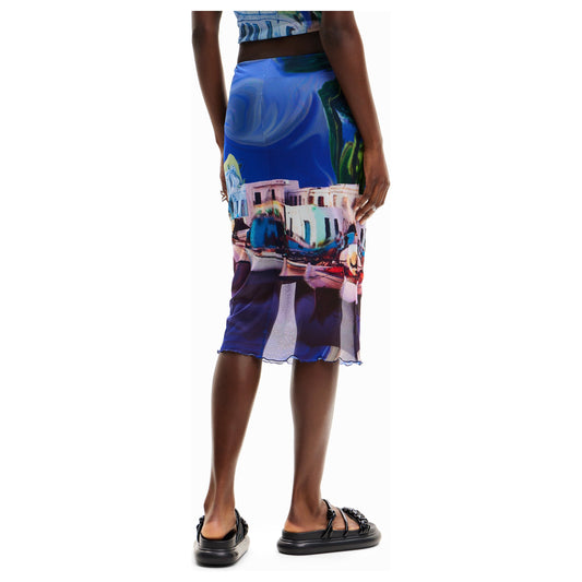 Desigual Medieval Blue Skirt 24SWFK05 5074