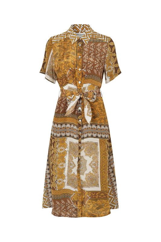 Lollys Laundry Tulle Midi Dress Graphic Print