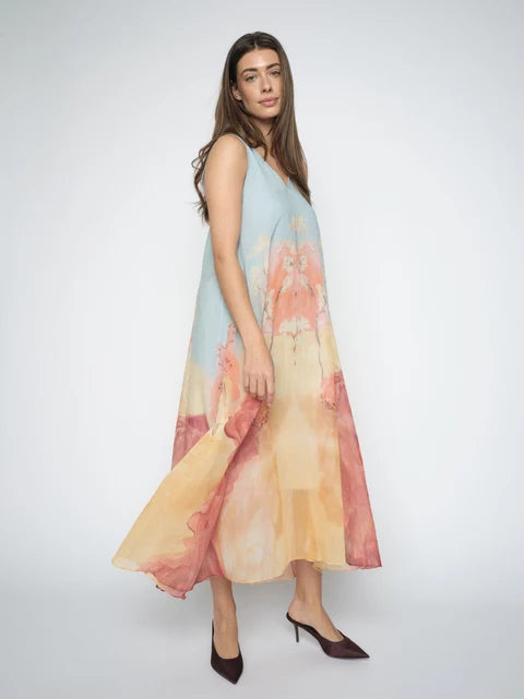 Mos Mosh Nylo Landscape Dress Skyway