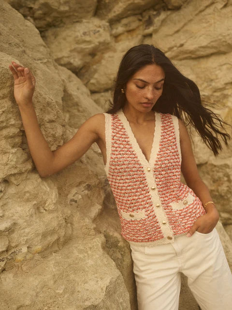 Mos Mosh Miah Knit Vest Emberglow
