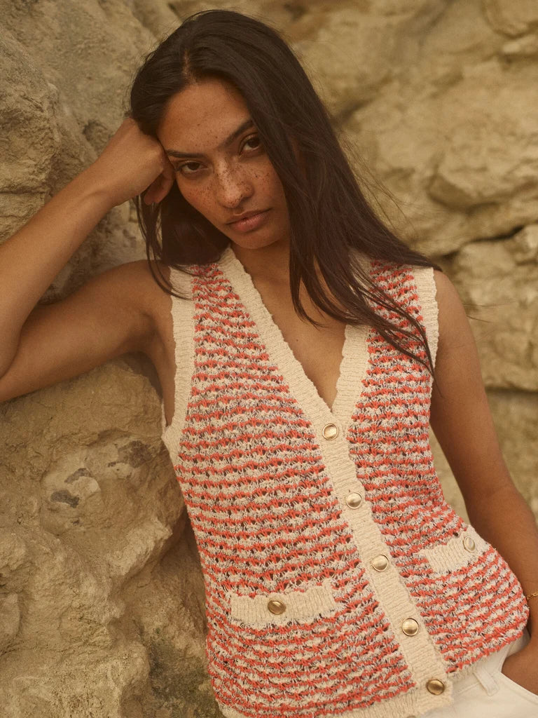 Mos Mosh Miah Knit Vest Emberglow
