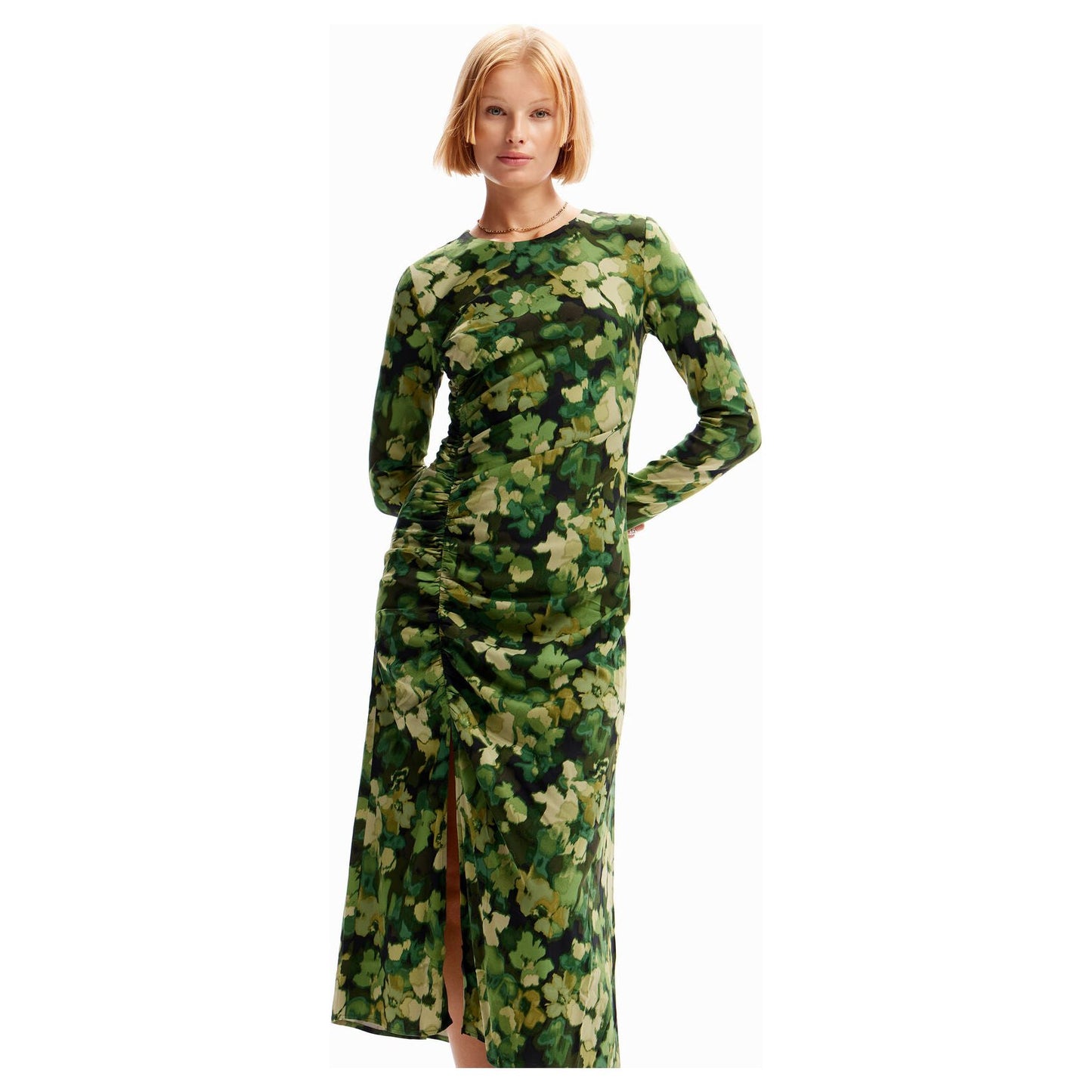 Desigual Knit L/S Dress Kaki 23WWVW99