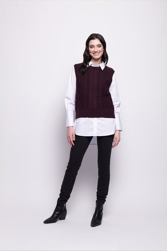 Foil Plot Twist vest (Hunter & Plum)