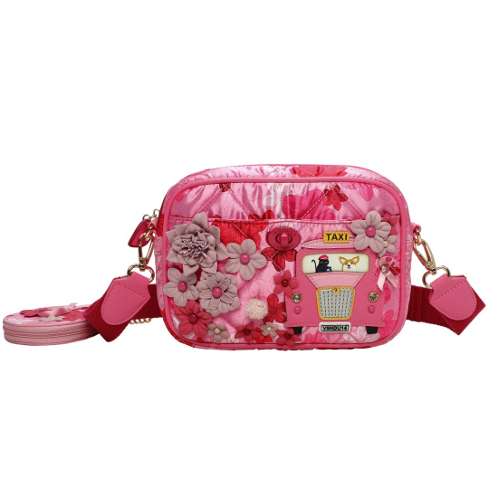 Vendula Pink Ribbon London Cats & Corgies Pink Camera Bag