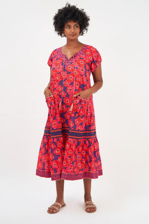 Naudic São Paulo Maxi Dress (poppy or poet)