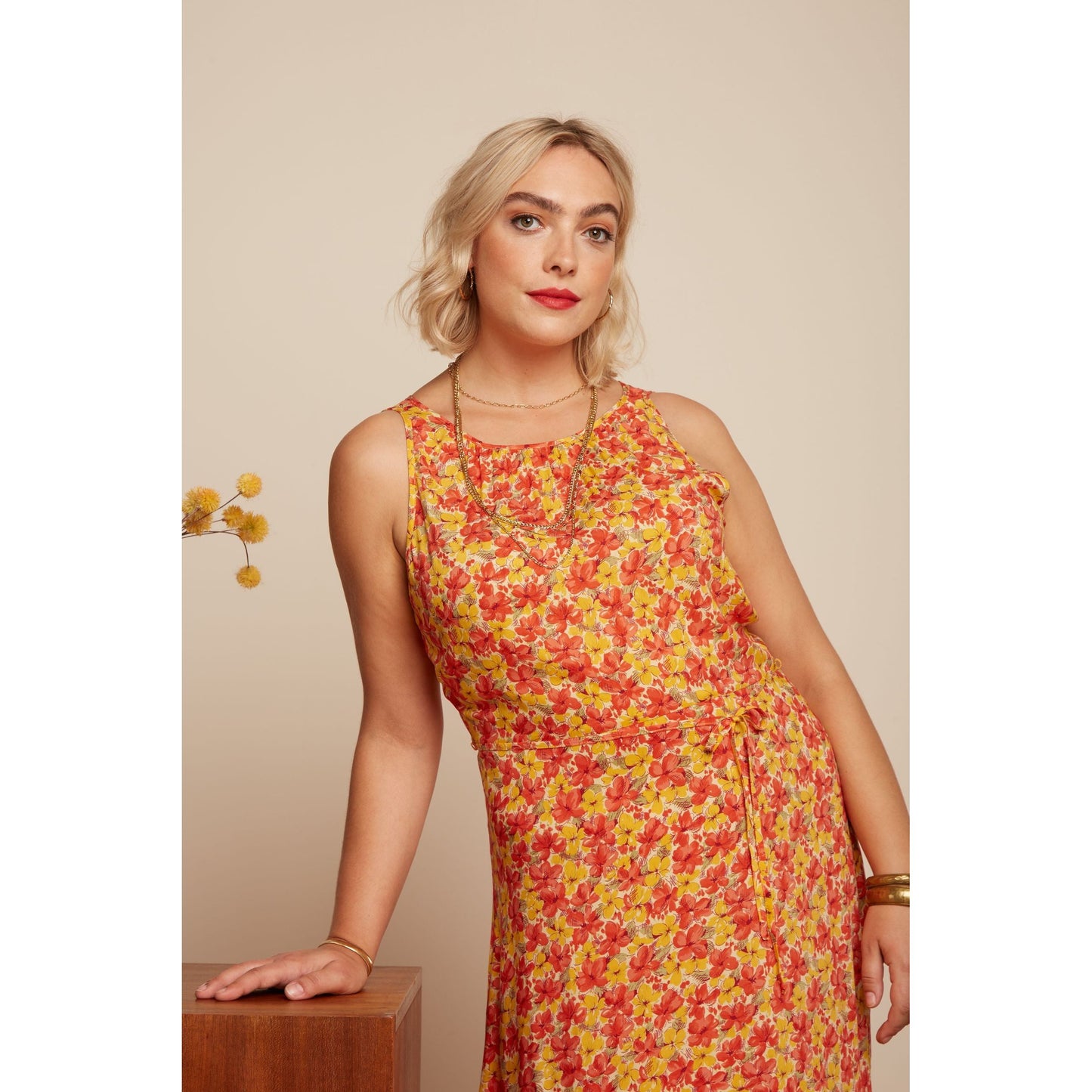 King Louie Hazel Dress fiesta red