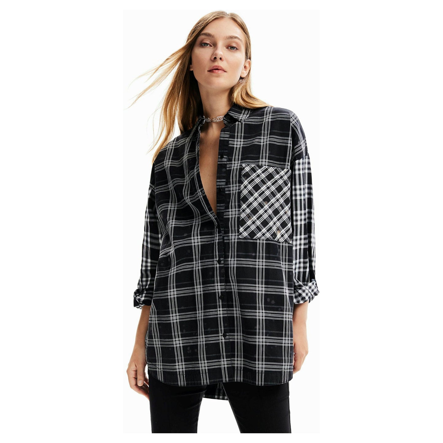 Desigual Black L/S Woven shirt 23WWCW26