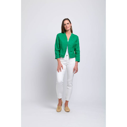 Foil pleat dreams jacket Kelly Green