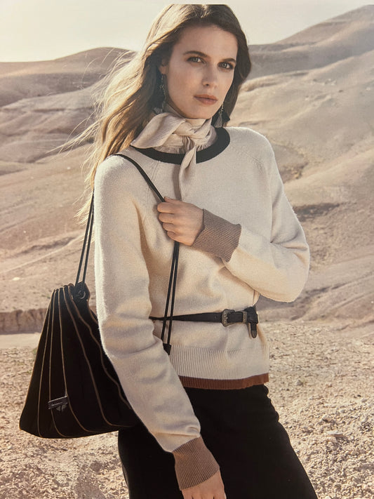 Surkana Cream Round neck sweater