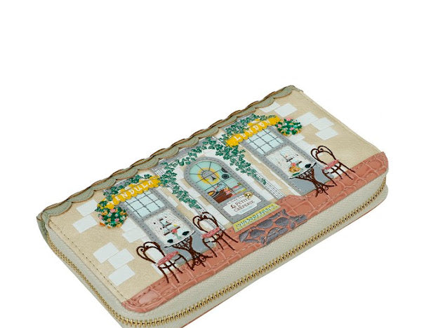 Vendula La Petite crêperie large zip around wallet