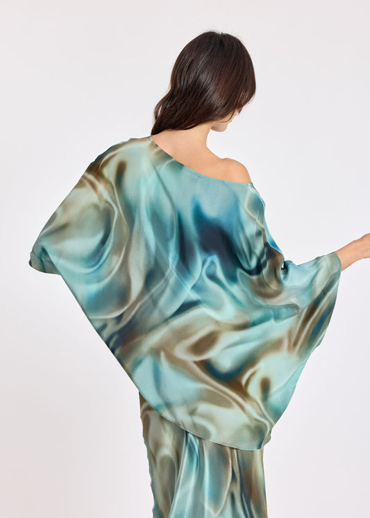 Lauren Vidal Kisa Green Blouse