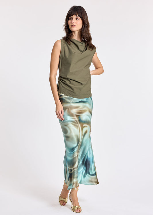 Lauren Vidal Vera Green Skirt