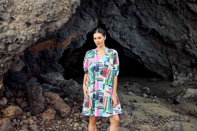 Foil Up And Coming Dress Del Sol