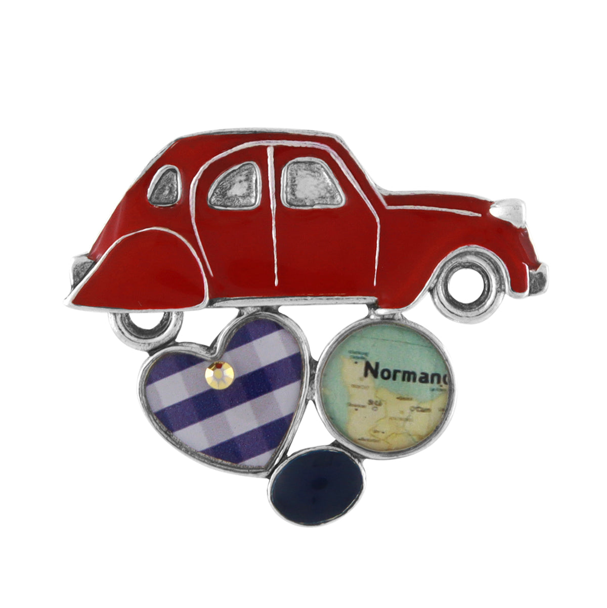 Taratata Red Car Small Broach