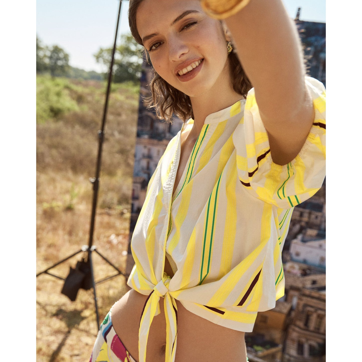 POM striped lemon Blouse SP7805