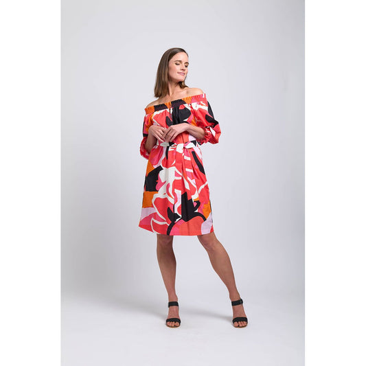 Foil Shirr Genius Dress Lush
