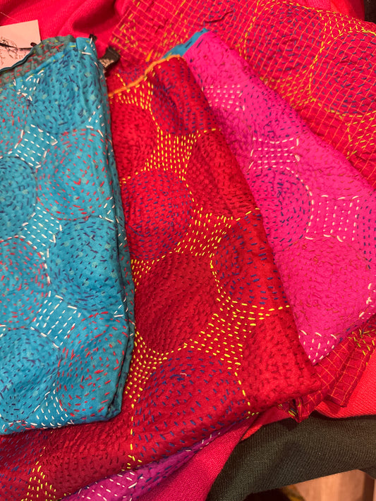 Kantha Silk Scarf