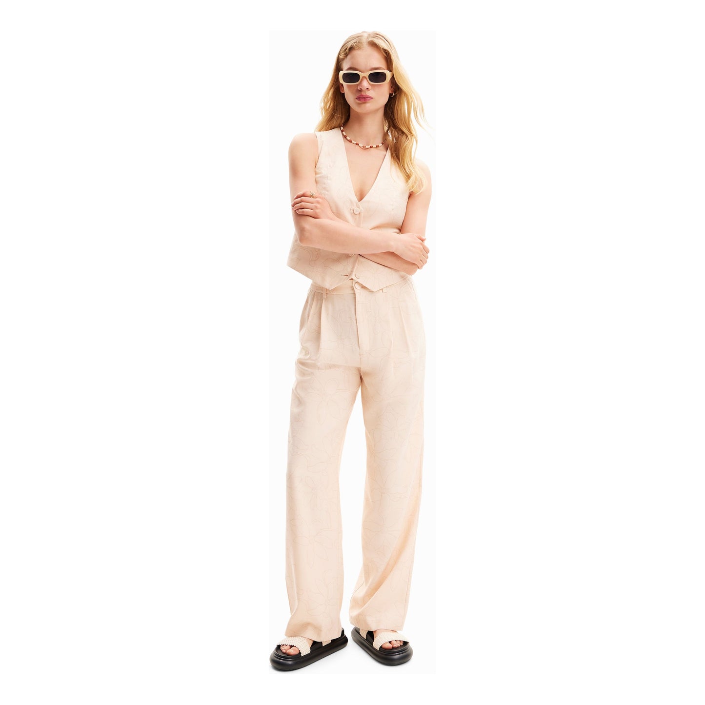 Desigual Trousers 24SWPW32 Crudo