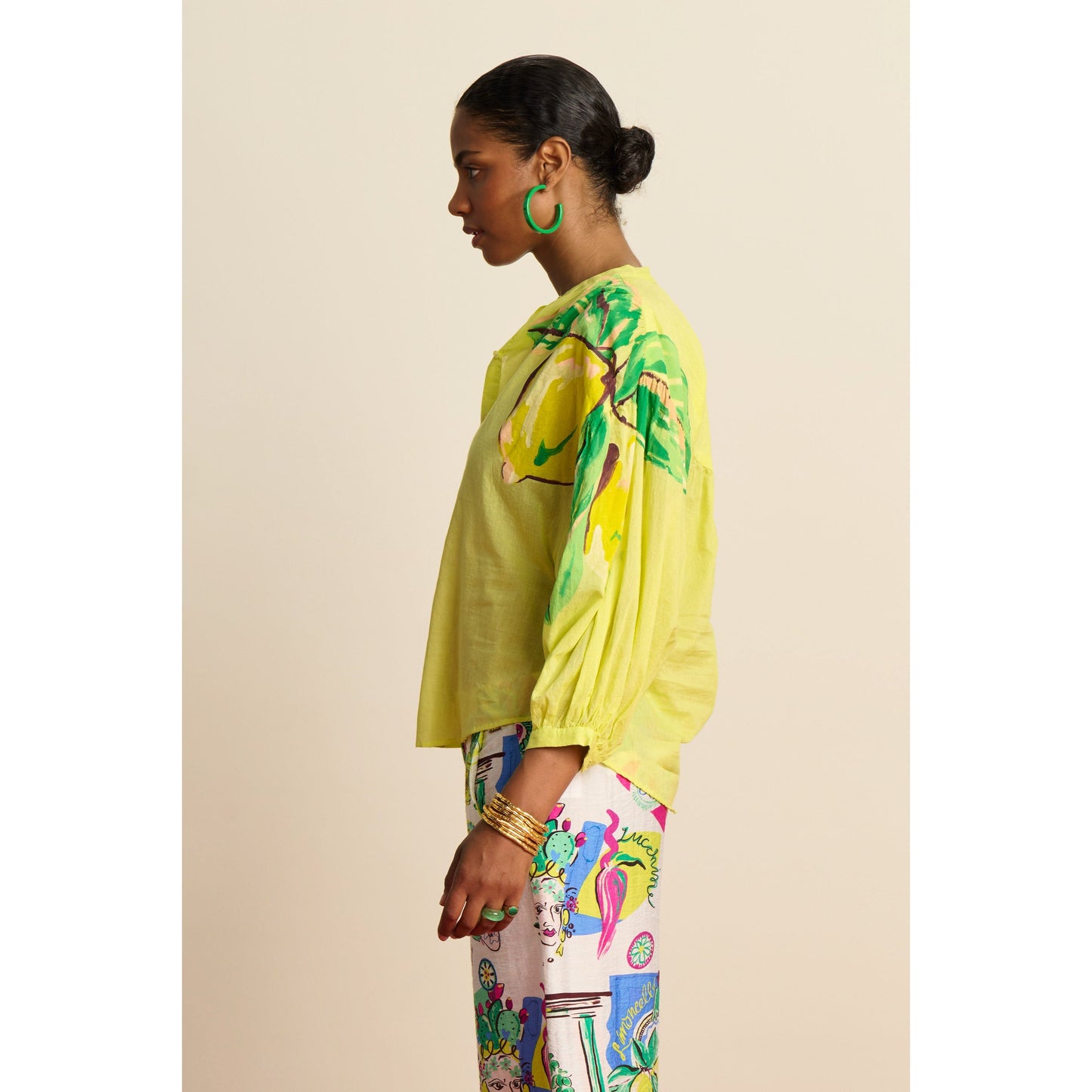POM Lemon yellow blouse SP7803