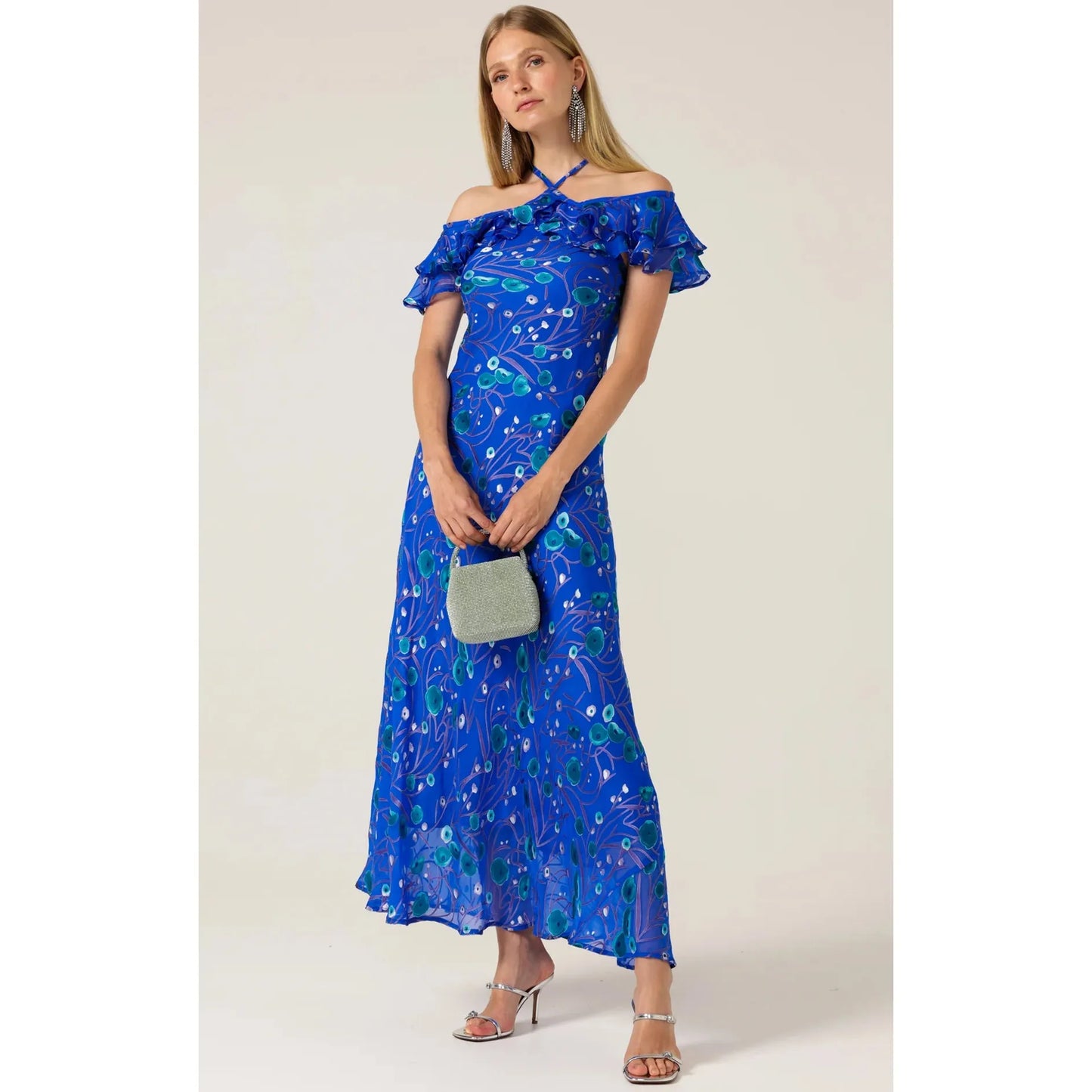 Sacha Drake Bluebird Bias Dress Periwinkle Poppy