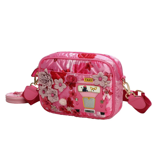 Vendula Pink Ribbon London Cats & Corgies Pink Camera Bag