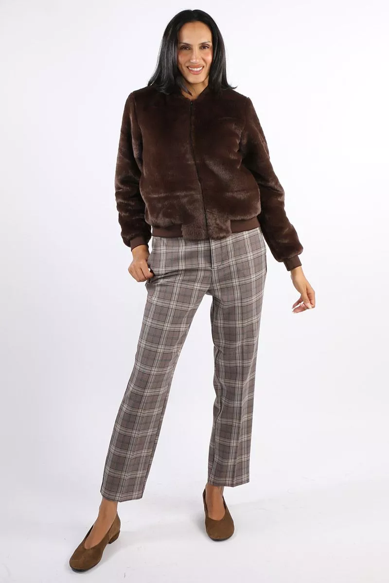 Foil Fur Sure Jacket Chocolate