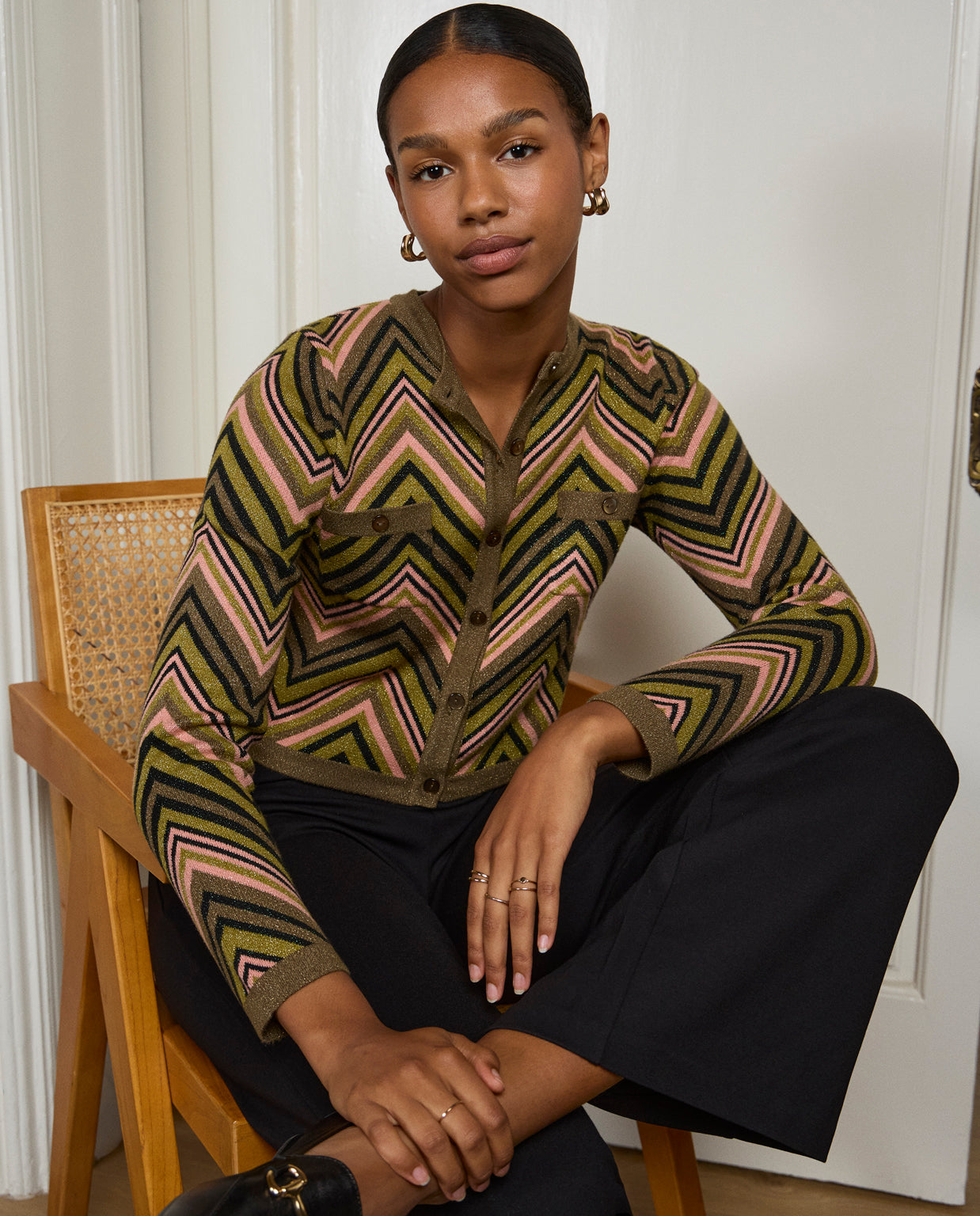 Surkana Zig Zag Knit Jacket