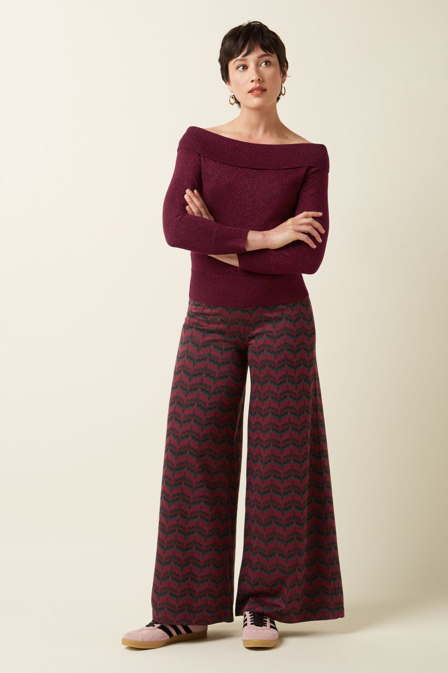 King Louie - Border Palazzo Pants - Estelle Zig Zag