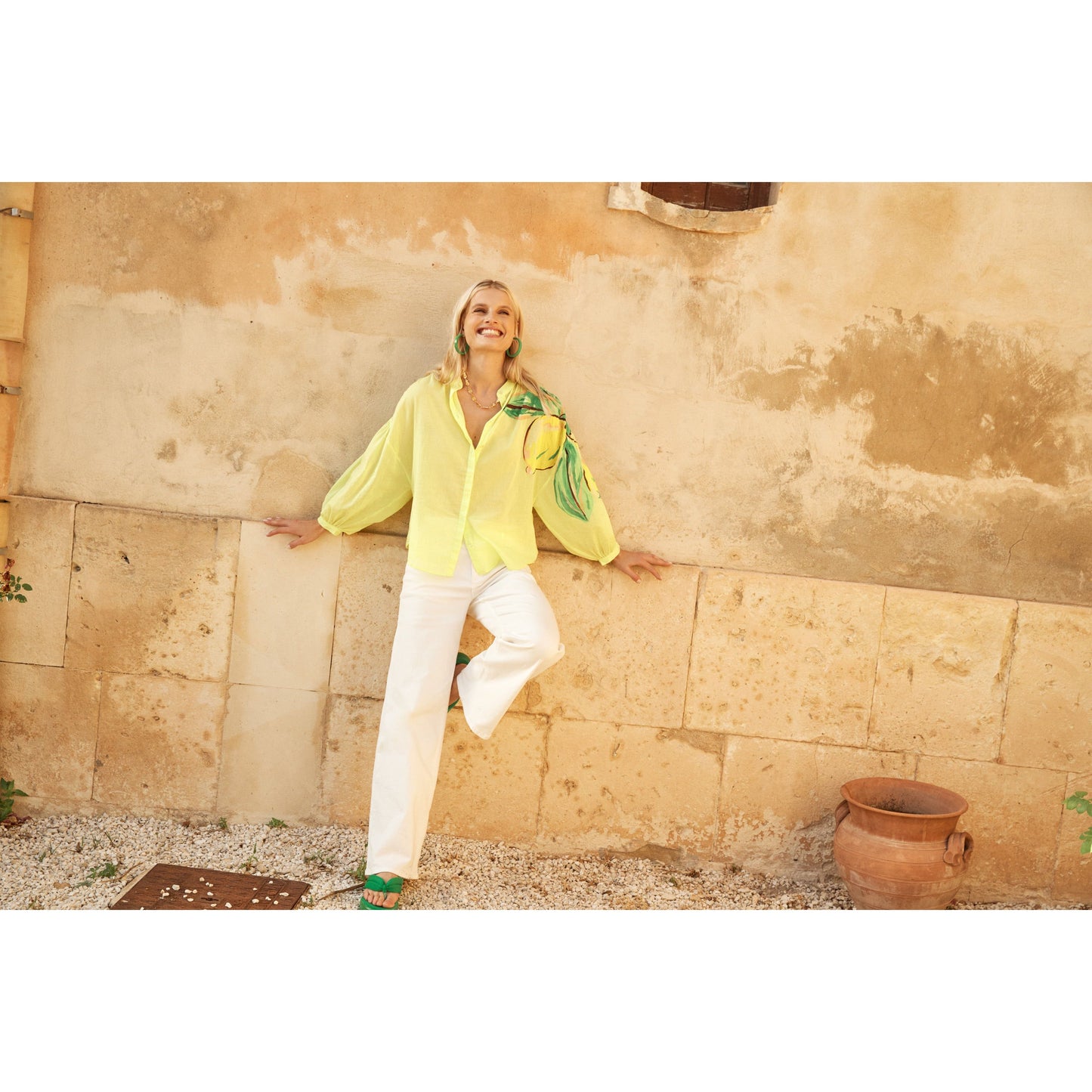POM Lemon yellow blouse SP7803