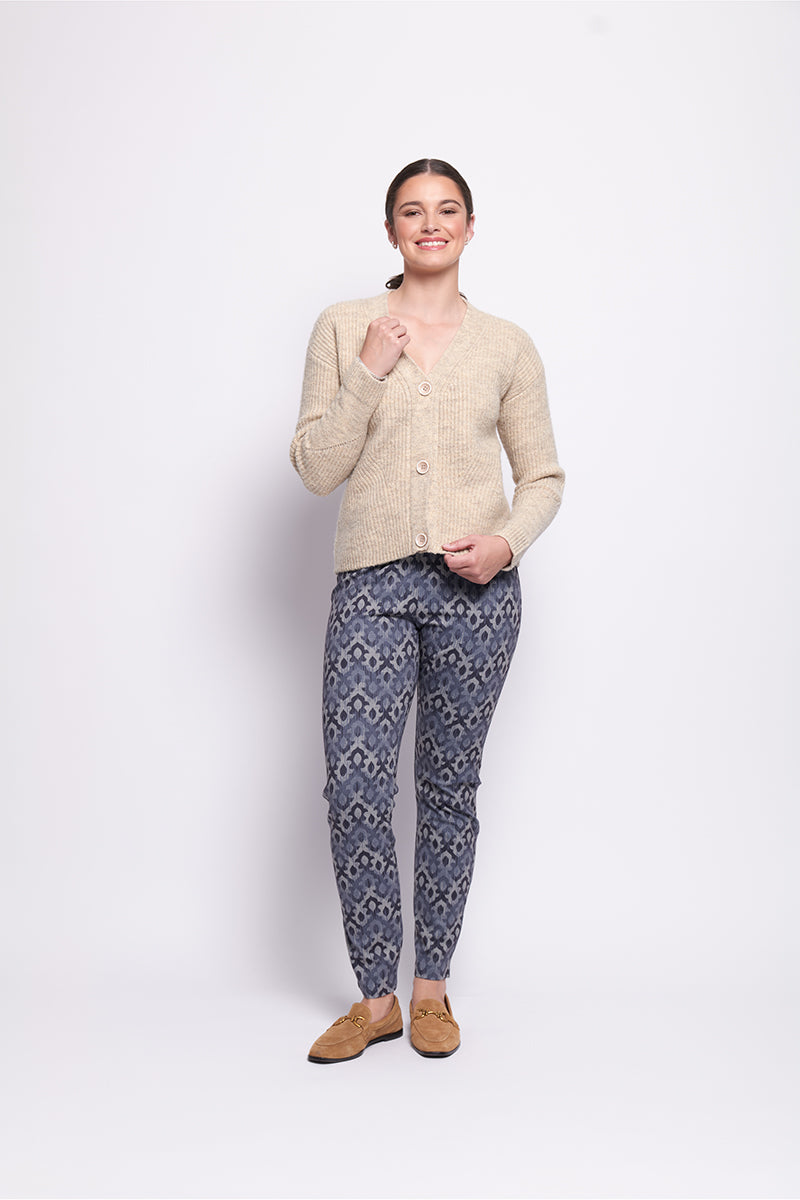 Foil Good Reception Cardigan (Matcha & Natural)