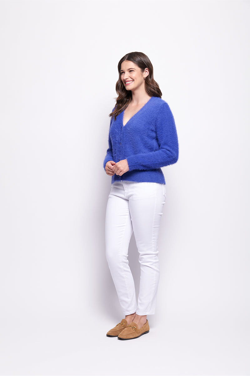 Foil Top Bird Cardigan (Pearl or Saphire)