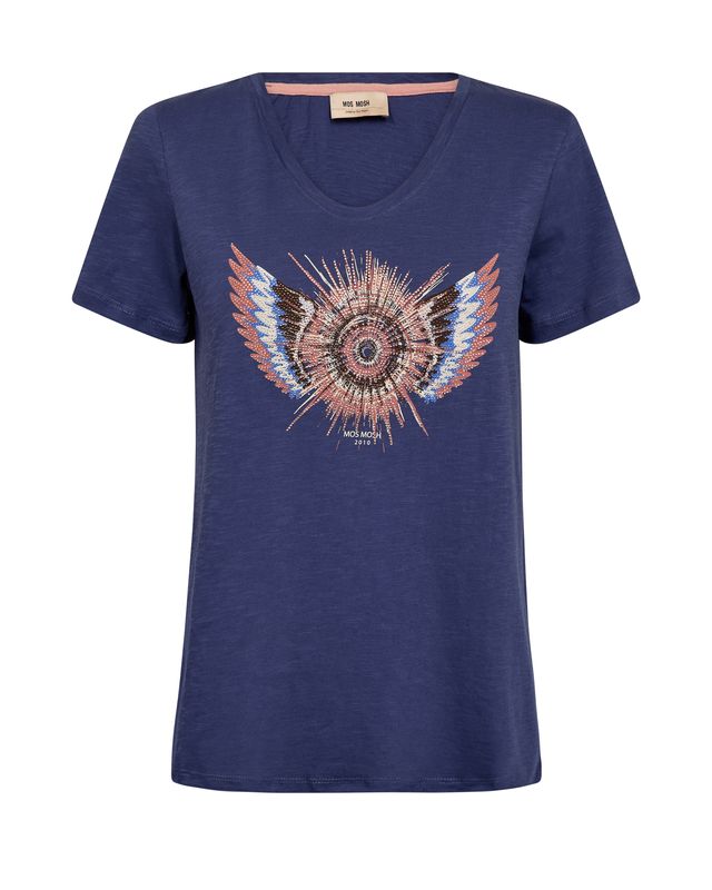 Mos Mosh Romi Gethi O-SS Glam Tee Crown Blue