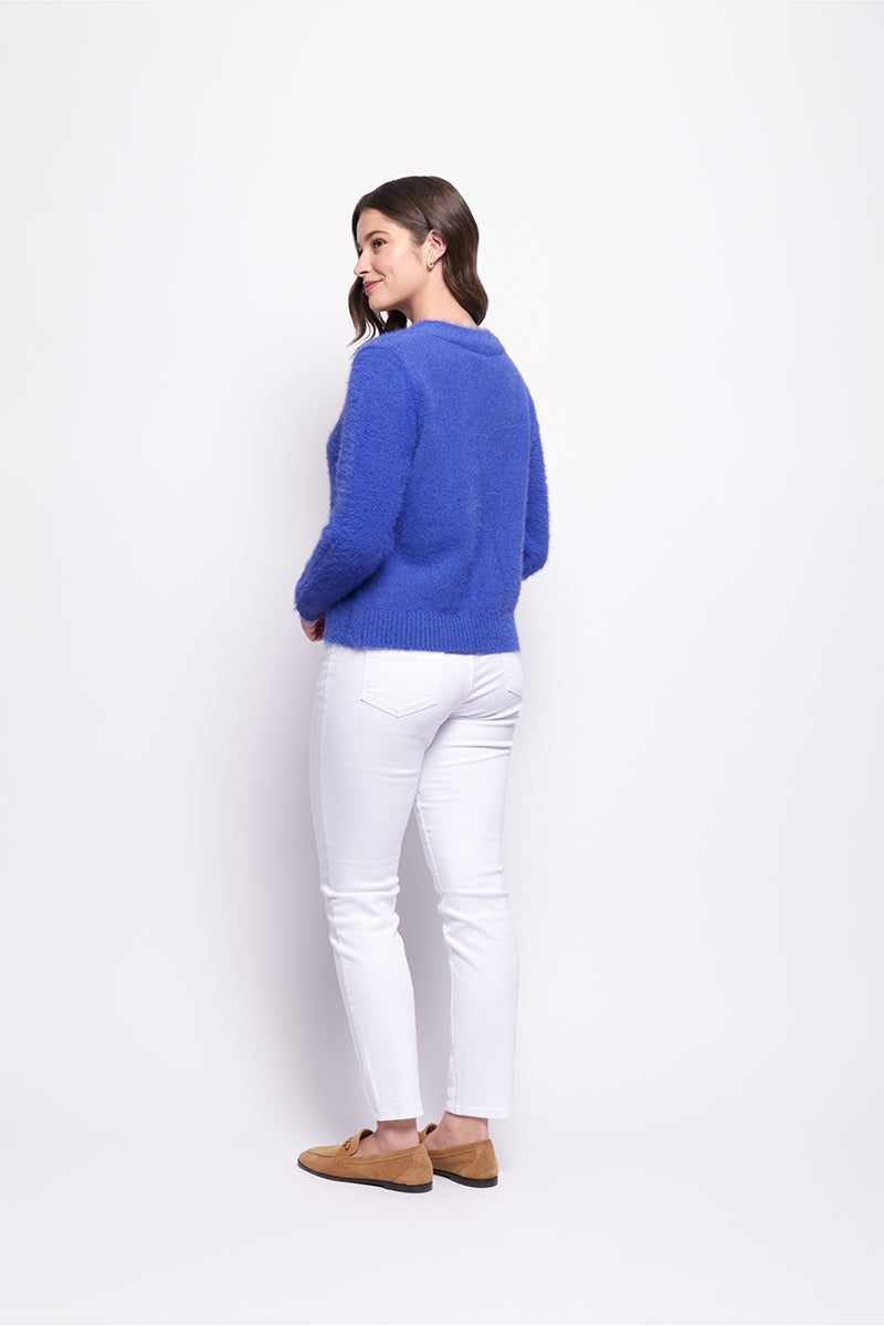 Foil Top Bird Cardigan (Pearl or Saphire)