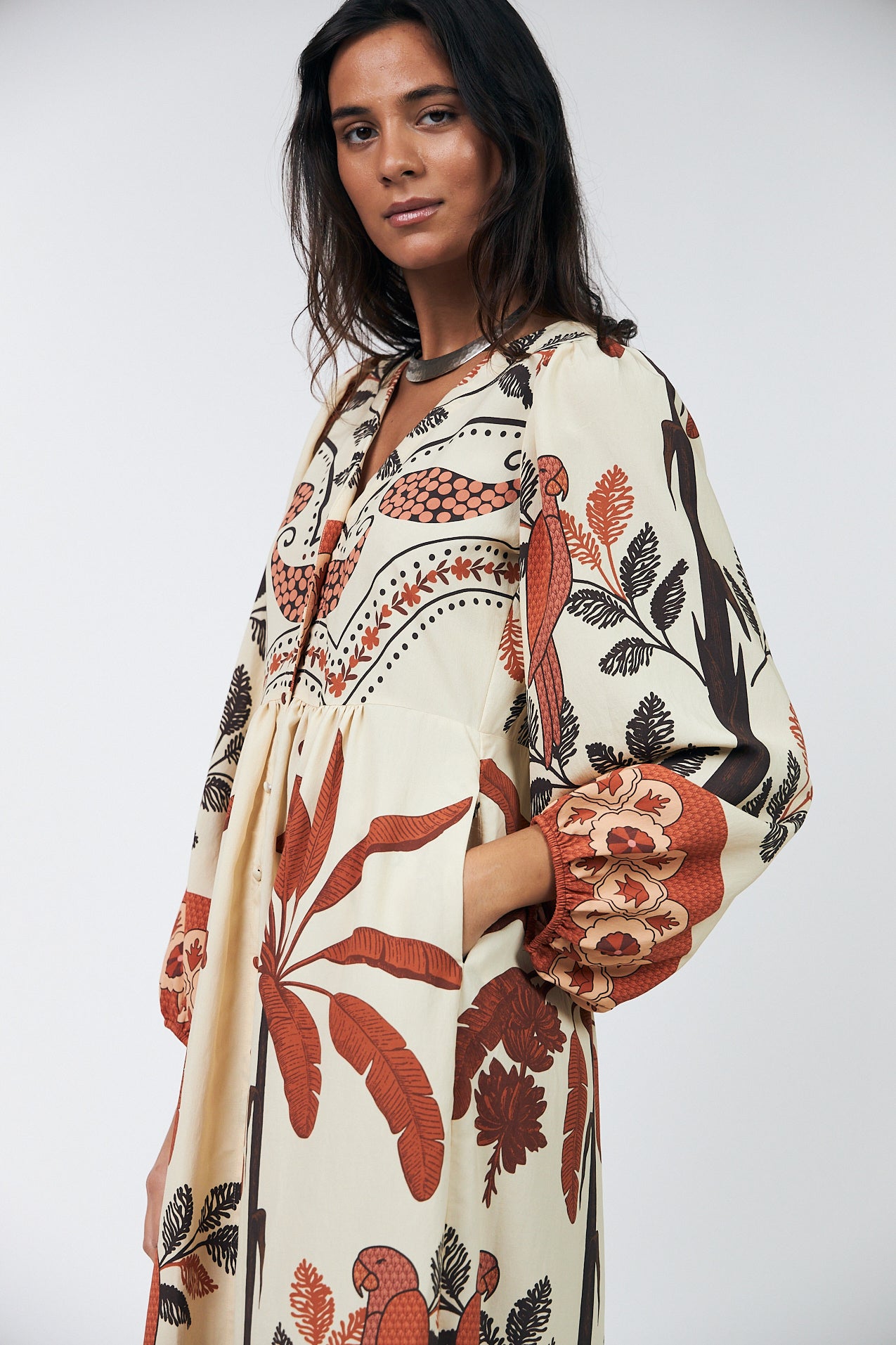 Lollys Laundry Sarai Dress Cream/Flower Print