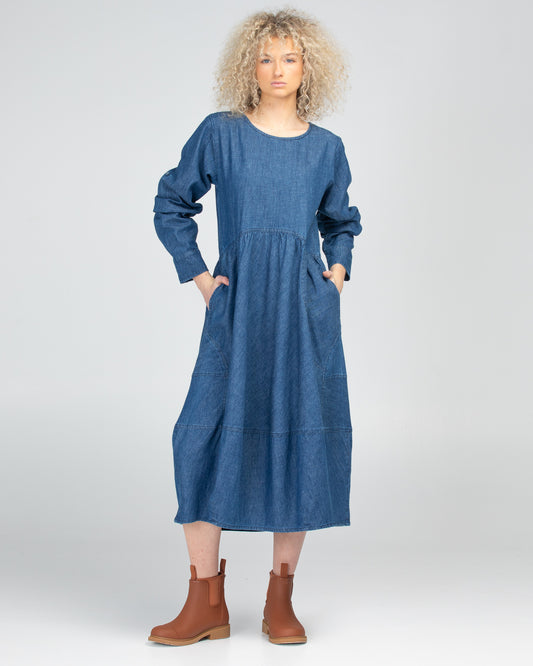 Boom Shankar mid Wash Denim Guru dress