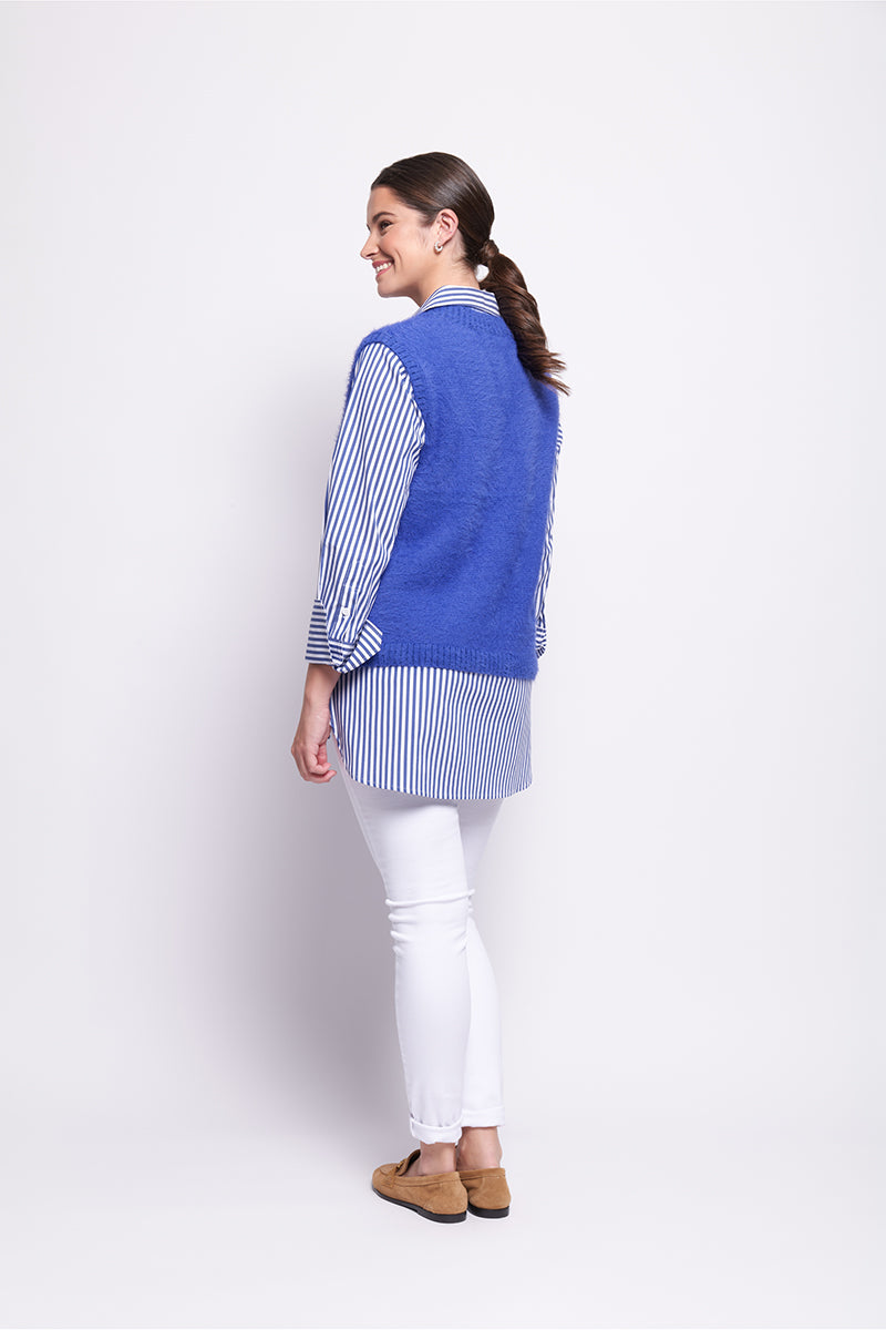 Foil Top Bird Vest (Pearl or Sapphire)